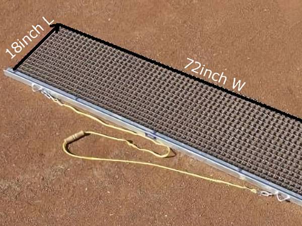 Rigid drag mat comes with handle and rope for pulling